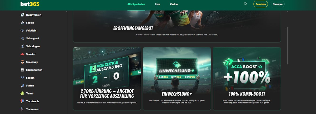Bet365 Werbeaktionen
