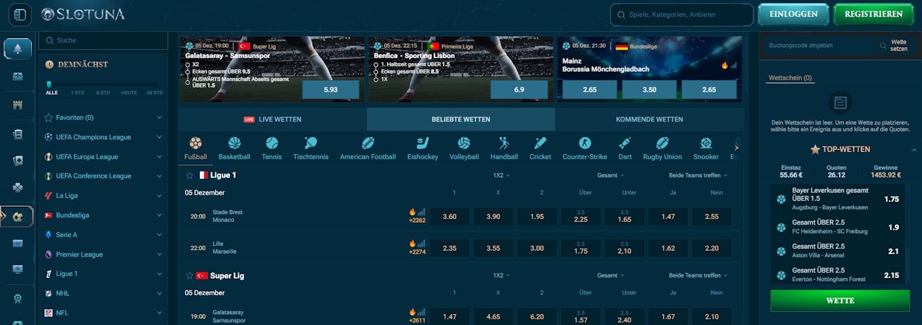 Slotuna wettanbieter