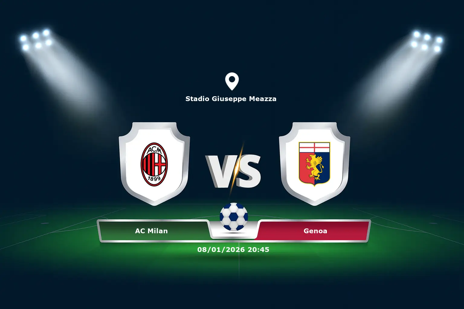 AC Milan vs Genoa 08.01.2026