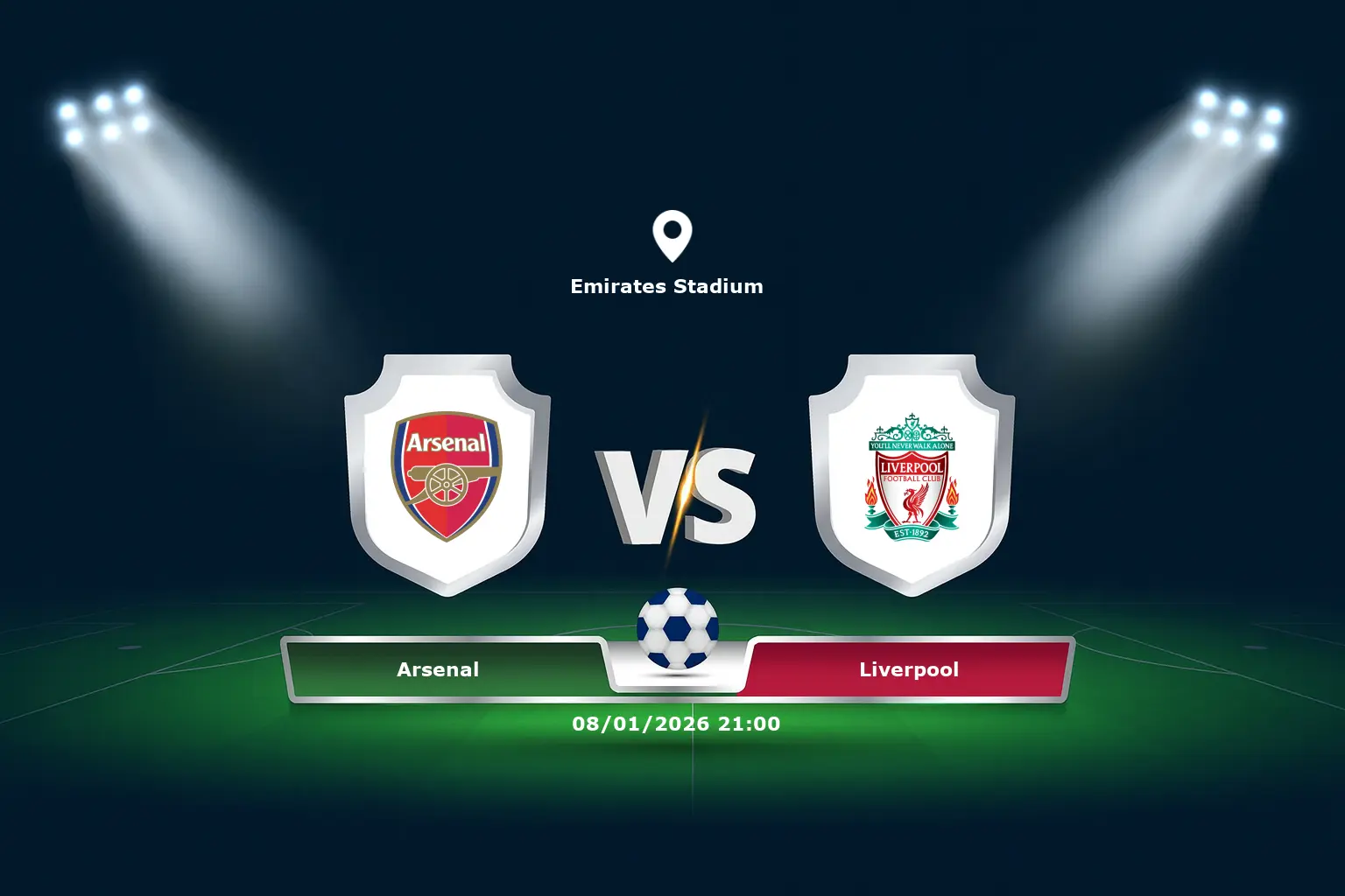 Arsenal vs Liverpool 08.01.2026