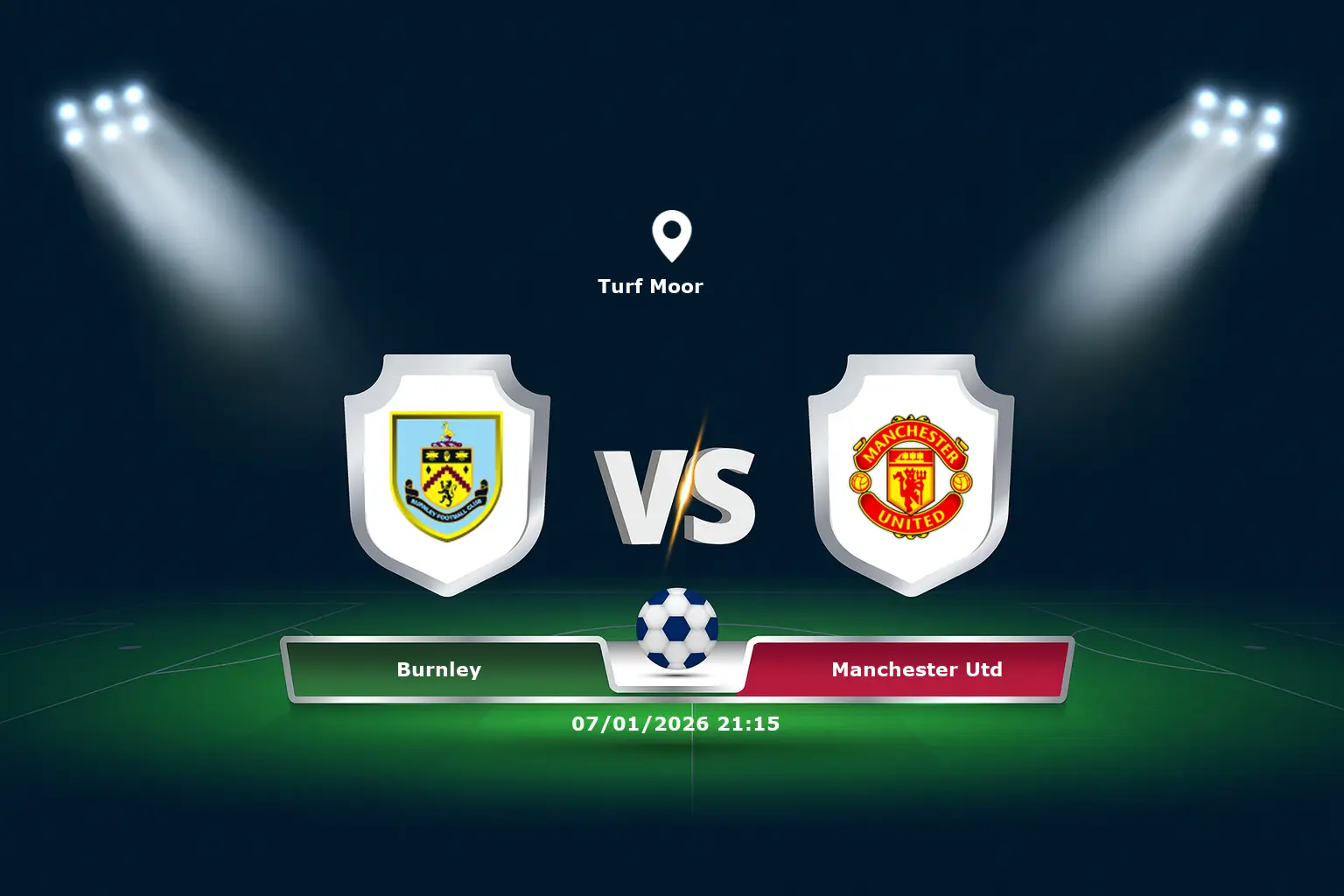 Burnley vs Manchester Utd 07.01.2026