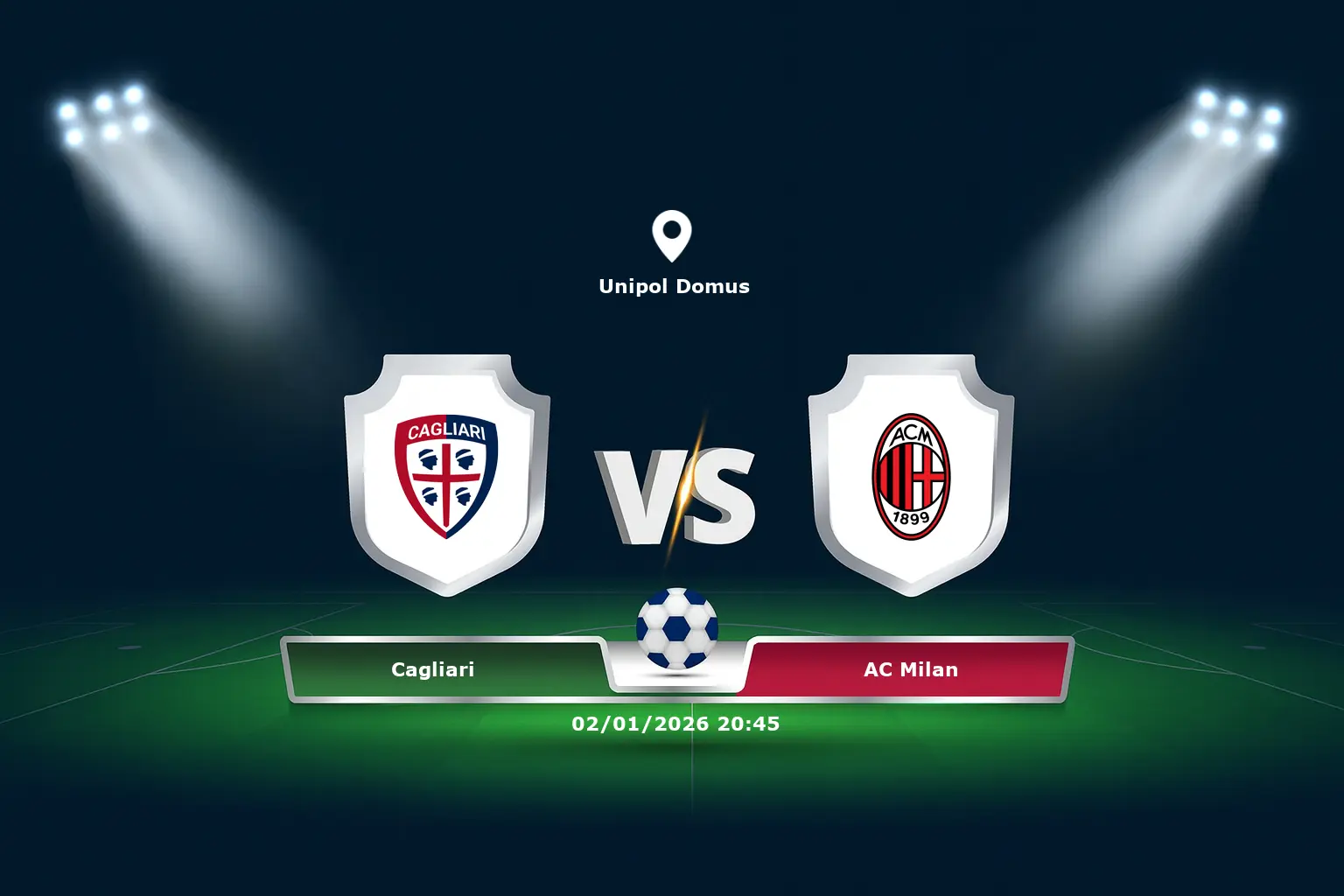 Cagliari vs AC Milan 02.01.2026