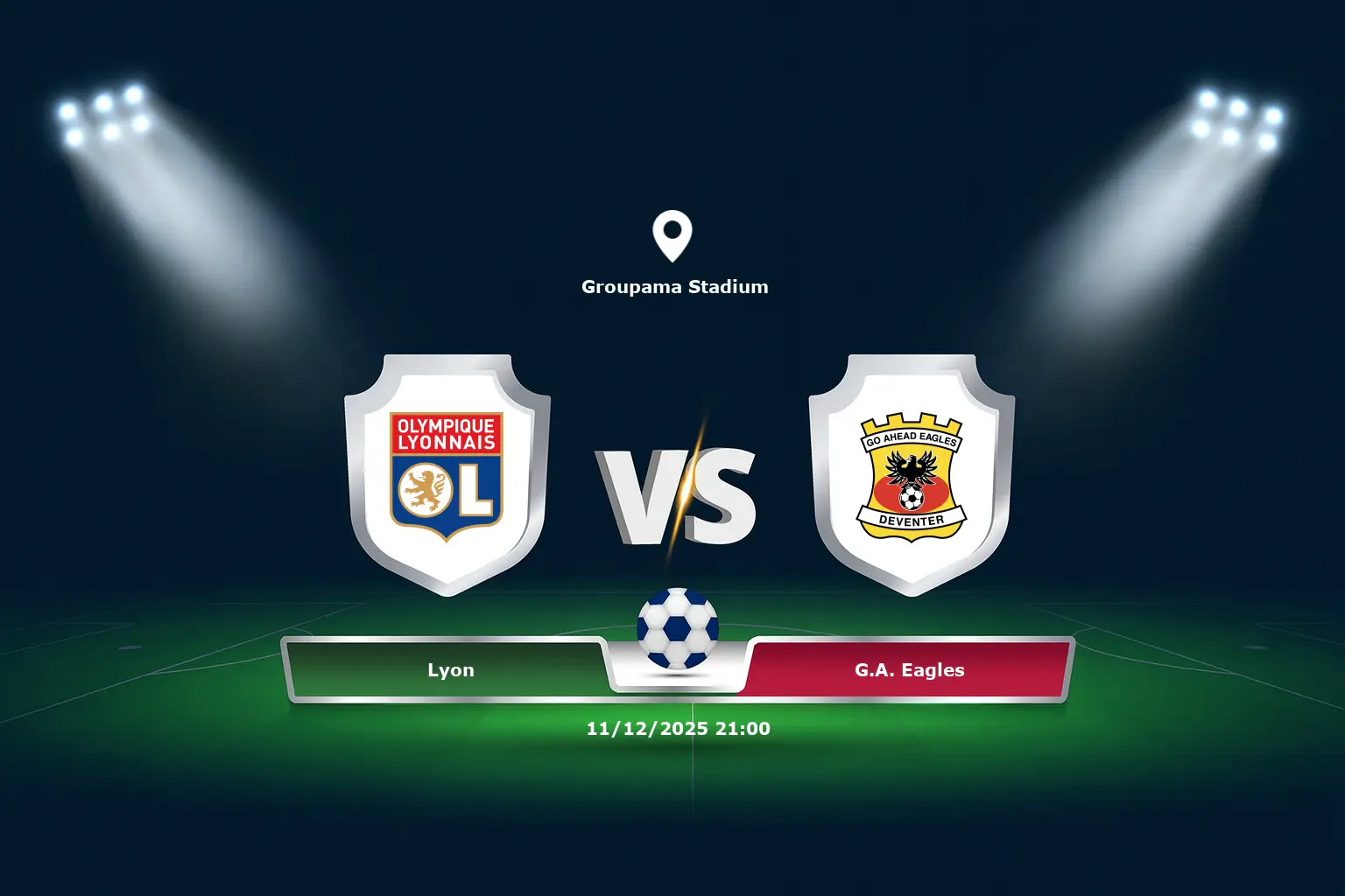 Lyon vs G.A. Eagles 11.12.2025