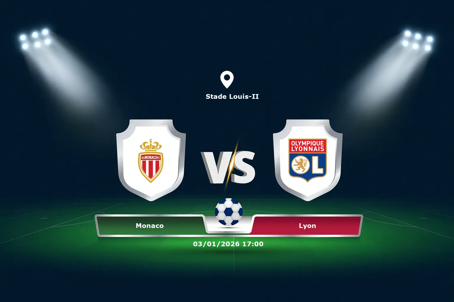 Monaco vs Lyon 03.01.2026