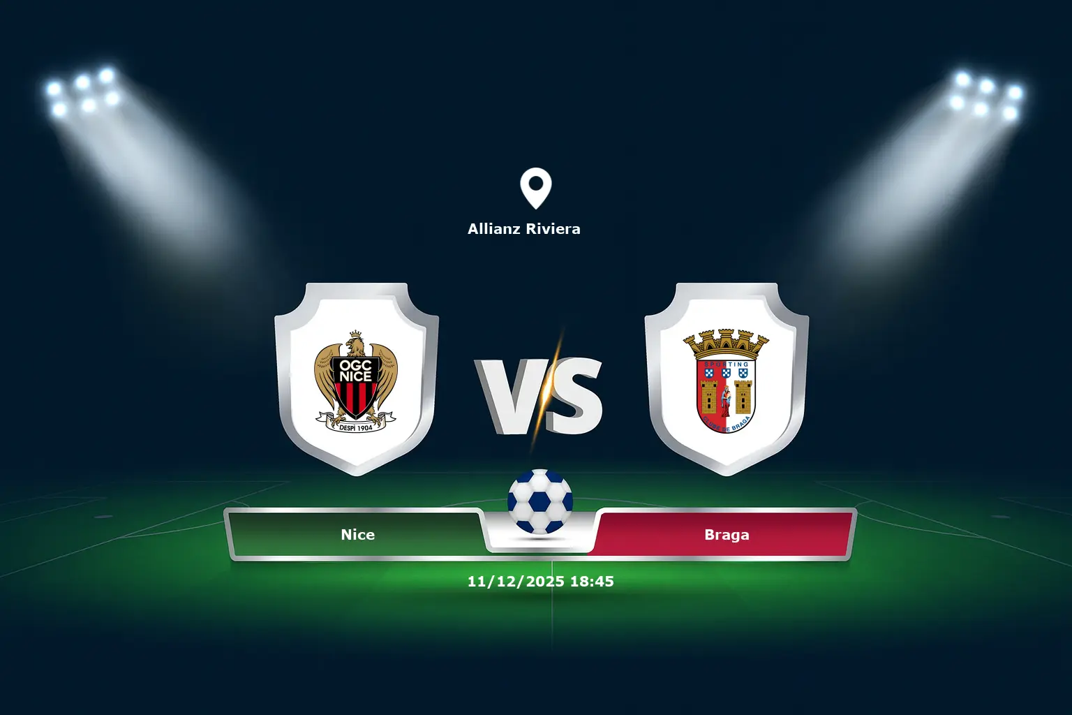 Nice vs Braga 11.12.2025