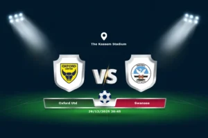 Oxford Utd vs Swansea 29.12.2025
