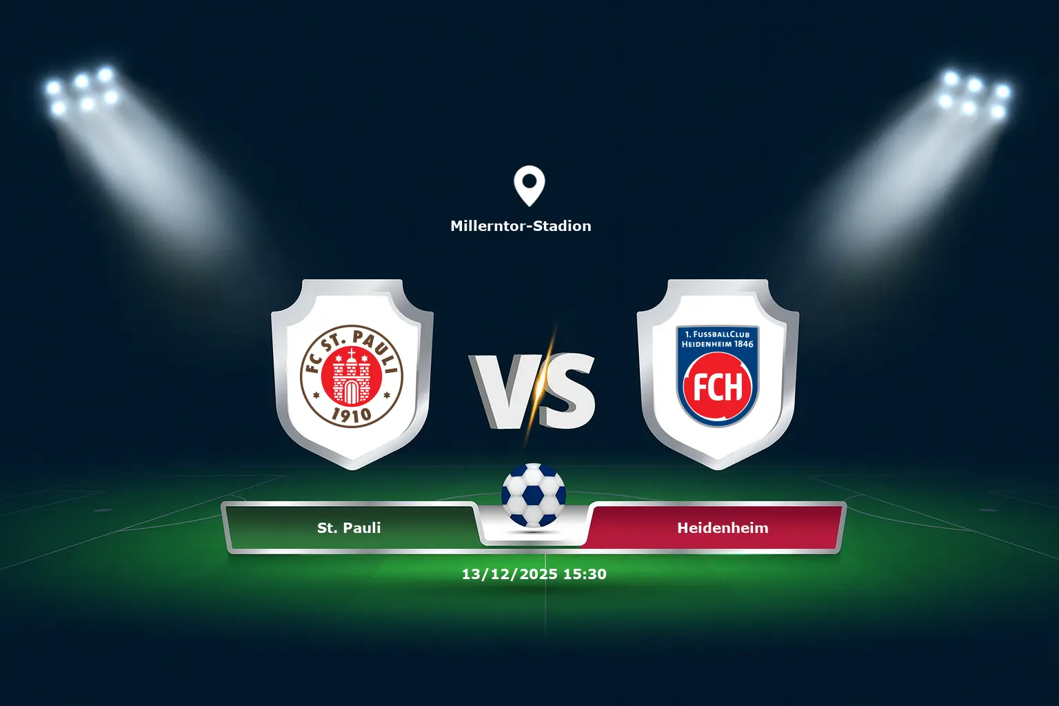 St. Pauli vs Heidenheim 13.12.2025