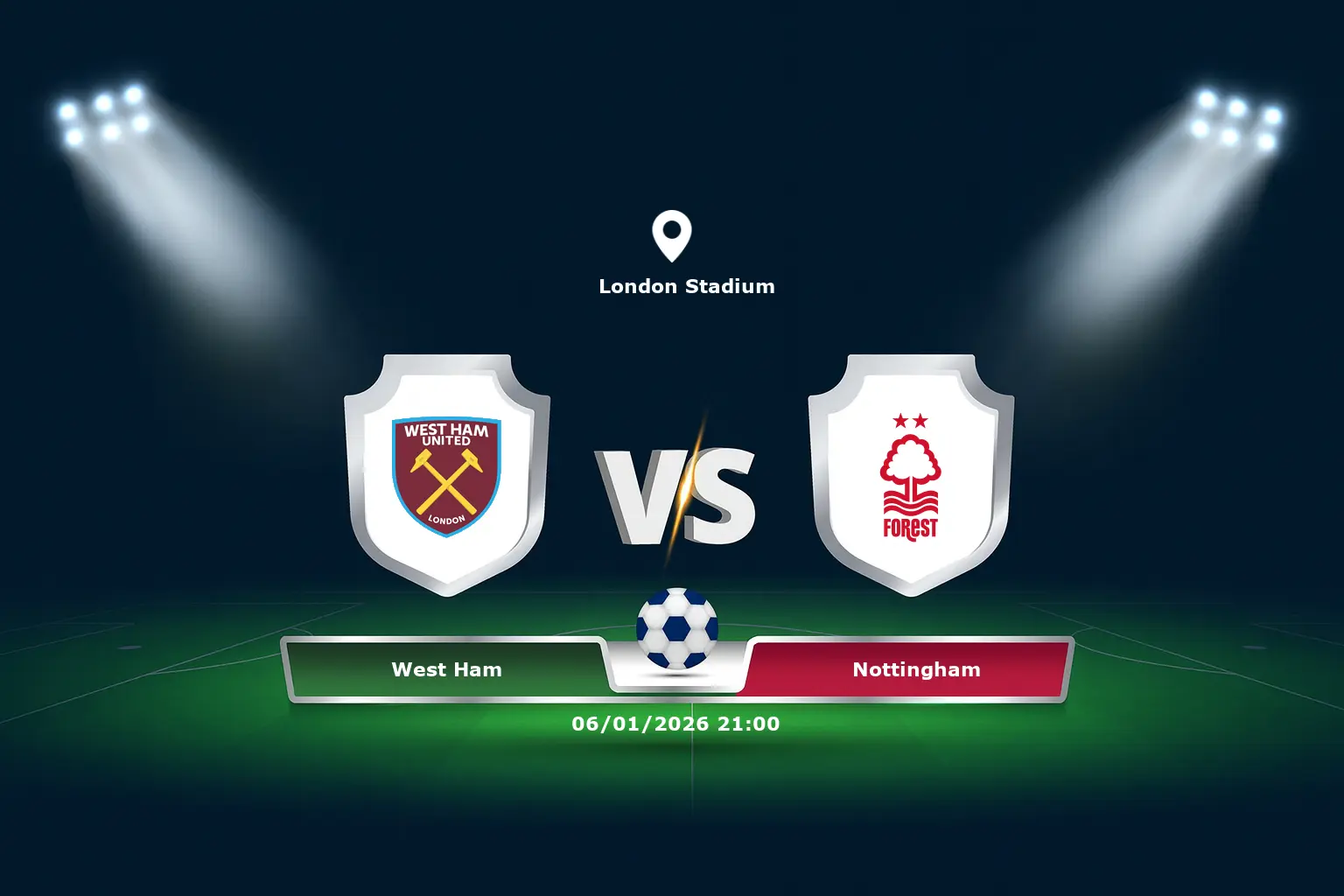 West Ham vs Nottingham 06.01.2026